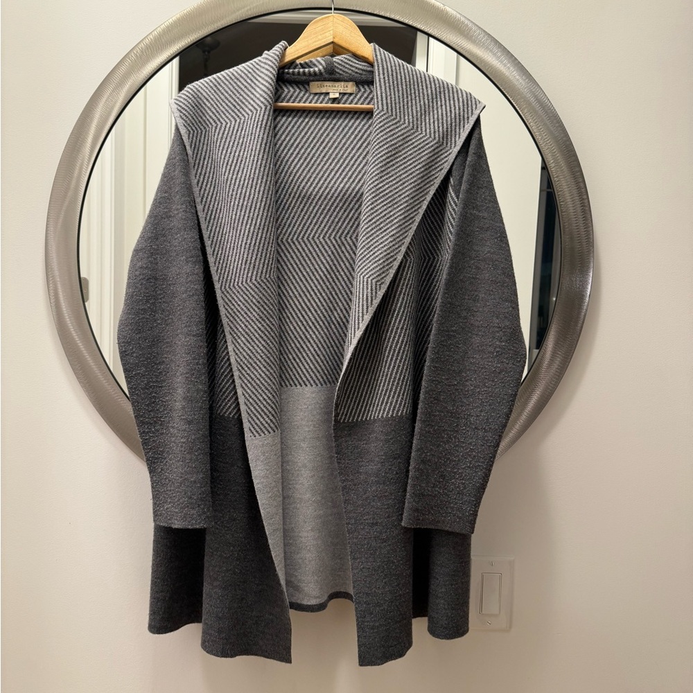 Wool Angled Open Sweater